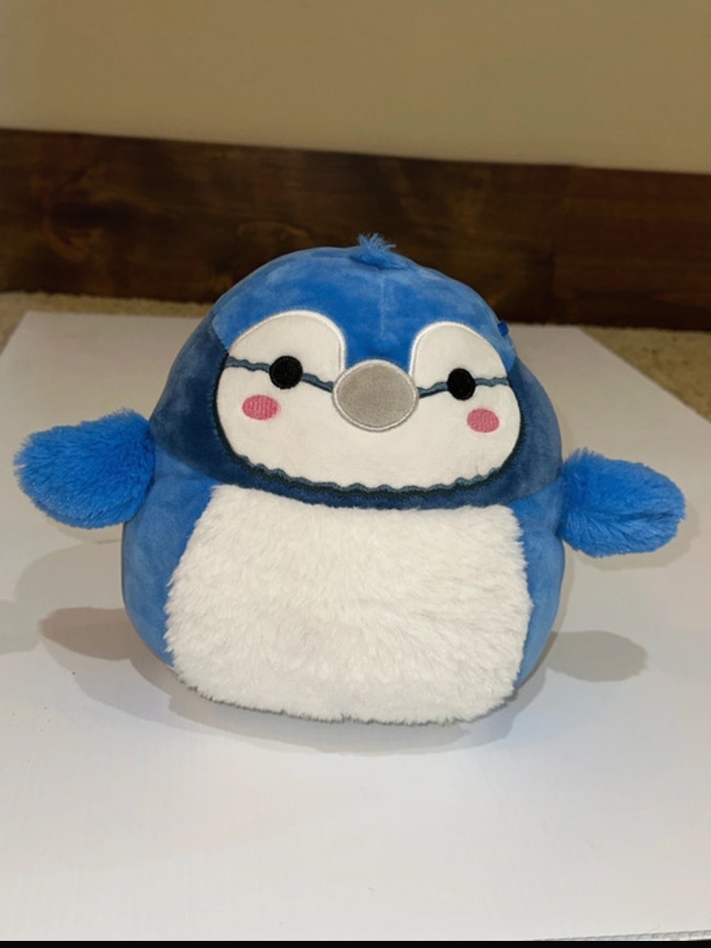 Blue Plush Penguin Bird Toy - Soft Stuffed Penguin